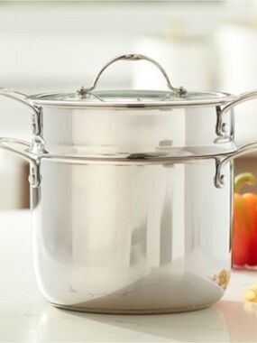 Princess House Polished Stainless Steel Steamer Pot - Silver